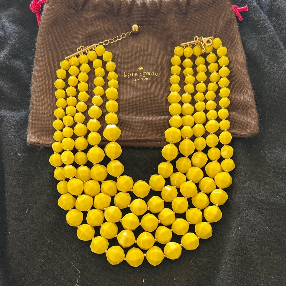 Kate Spade Vibrant Yellow Multi-Strand Necklace